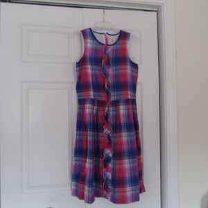 Sleeveless Summer Plaid Shift Dress